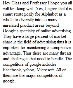 Alphabet's Google Case Discussion